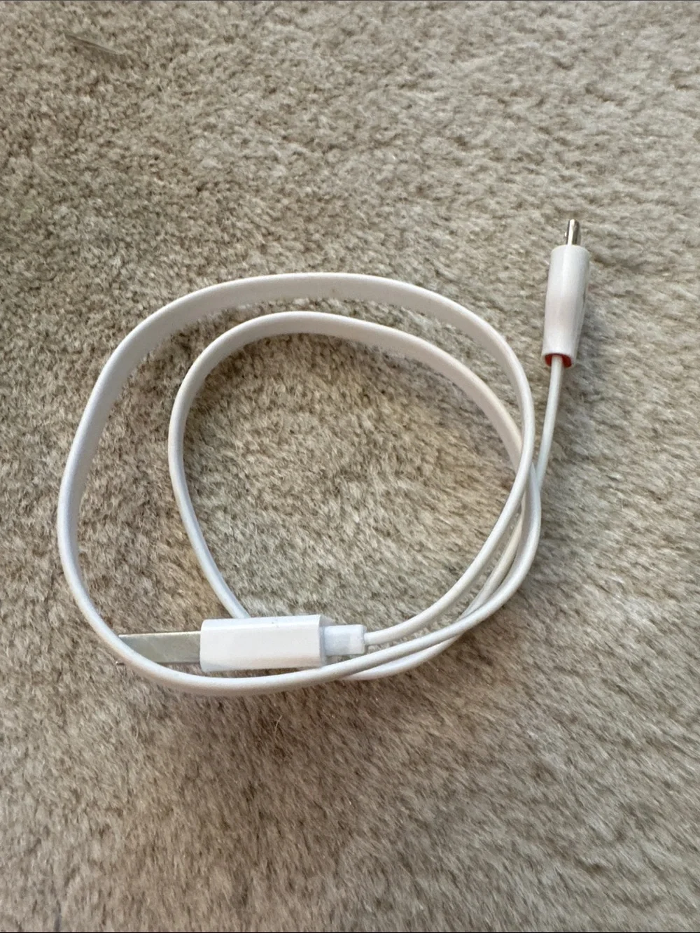 White USB-C to USB Charging Cable - Compatible Cell Phone Accessory